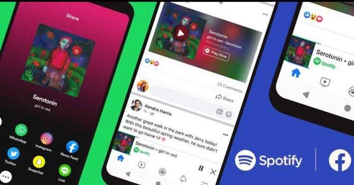 Użytkownicy Facebooka mogą teraz słuchać muzyki Spotify z poziomu aplikacji